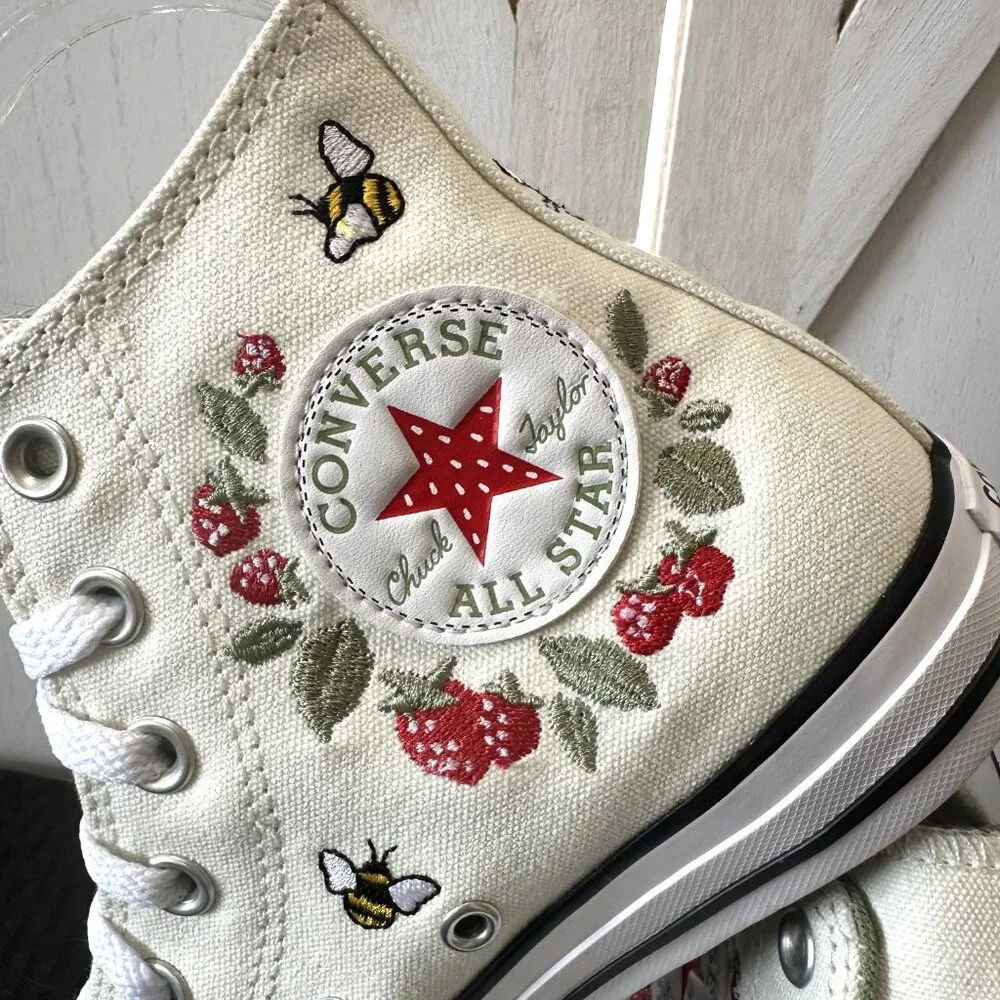Limited Edition Converse Chuck Taylor All Star Hi Berry Buzz Sneakers - Picture 6 of 12